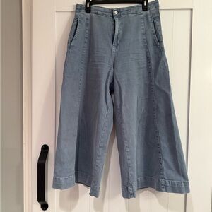 Zenana wide leg crop pants side L